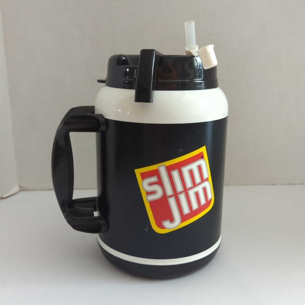 Whirley Black Yellow Red Slim Jim Giant  Insulated Travel Mug 64oz